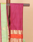 Pista green by wine gadhwal silk saree