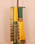 Muster by greeen small zari checks gadhwal saree