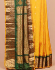 Muster by greeen small zari checks gadhwal saree