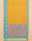 Muster yellow by peacock kanchi cotton saree