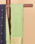Navy by pista green crepe viscose saree