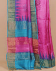 Rani by peacock temple printed silk saree
