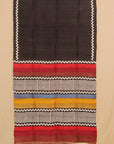 Black printed silk saree