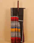 Black printed silk saree