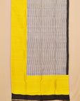 Cream by yellow printed silk saree