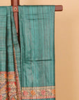 Sapphire madhubani printed khadi silk saree