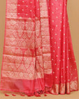 Aboli peach tasar silk saree