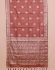 Brown tussar silk saree