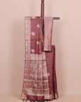 Brown tussar silk saree