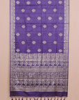 Navy blue tussar silk saree