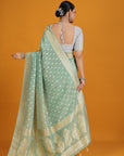 Pastel Green Tissue Saree