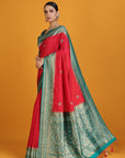Red Blended Silk Saree
