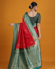 Red Blended Silk Saree