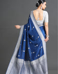 Royal Blue Crepe Saree