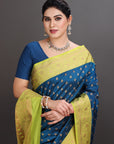 Blue Silk Kanjivaram Saree
