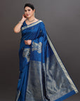Blue Silk Kanjivaram Saree