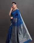 Blue Silk Kanjivaram Saree