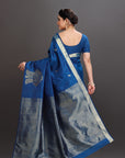 Blue Silk Kanjivaram Saree