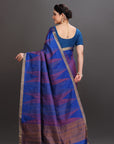Royal Blue Soft Silk Handwoven Kanjivaram Saree