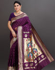 Deep Purple Silk Paithani Saree