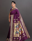 Deep Purple Silk Paithani Saree