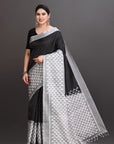 Black Soft Silk Handwoven Kanjivaram Saree