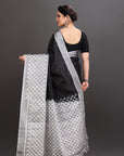 Black Soft Silk Handwoven Kanjivaram Saree