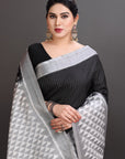 Black Soft Silk Handwoven Kanjivaram Saree