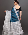 Blue Soft Silk Handwoven Kanjivaram Saree