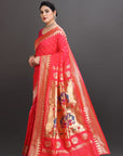 Red Silk Paithani Saree