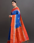 Blue Soft Silk Handwoven Kanjivaram Saree