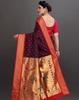 Deep Purple Silk Paithani Saree