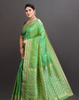 Green Soft Silk Handwoven Kanjivaram Saree