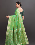 Green Soft Silk Handwoven Kanjivaram Saree