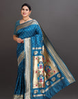 Blue Silk Paithani Saree