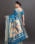 Blue Silk Paithani Saree