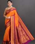 Yellow Silk Kanjivaram Saree