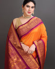 Yellow Silk Kanjivaram Saree
