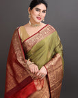 Mehendi Green Silk Kanjivaram Saree