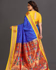 blue paithani saree
