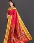 Rani Pink Paithani Silk Saree