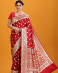 Maroon Banaras Silk Saree