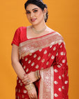 Maroon Banaras Silk Saree