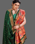 Green Paithani Silk Saree