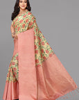 Cream soft silk saree
