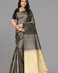 Black soft silk saree