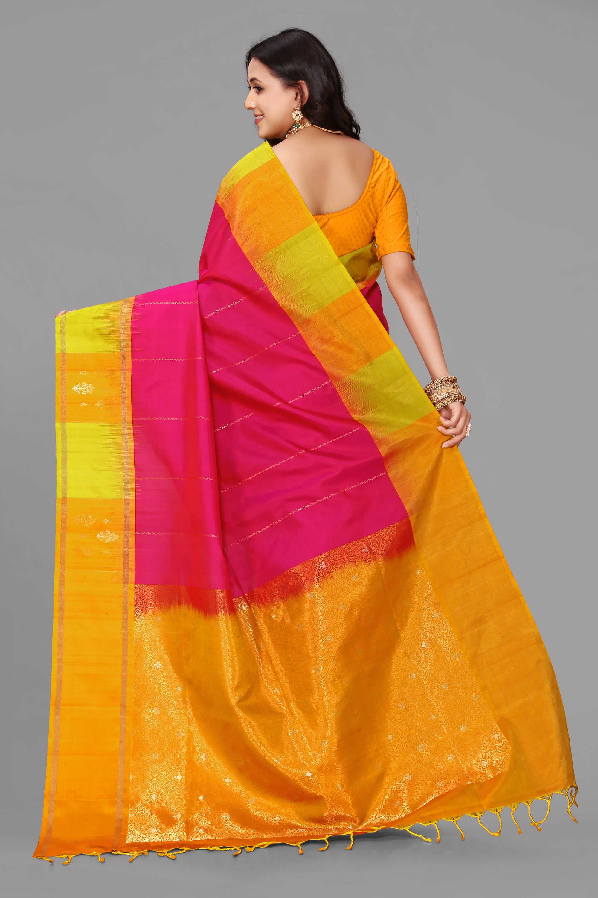 Rani kanjivaram soft silk saree