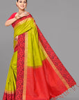 Parrot soft silk saree