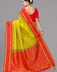 Parrot soft silk saree