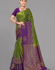 Mahendi by purpal kanjivaram soft silk saree
